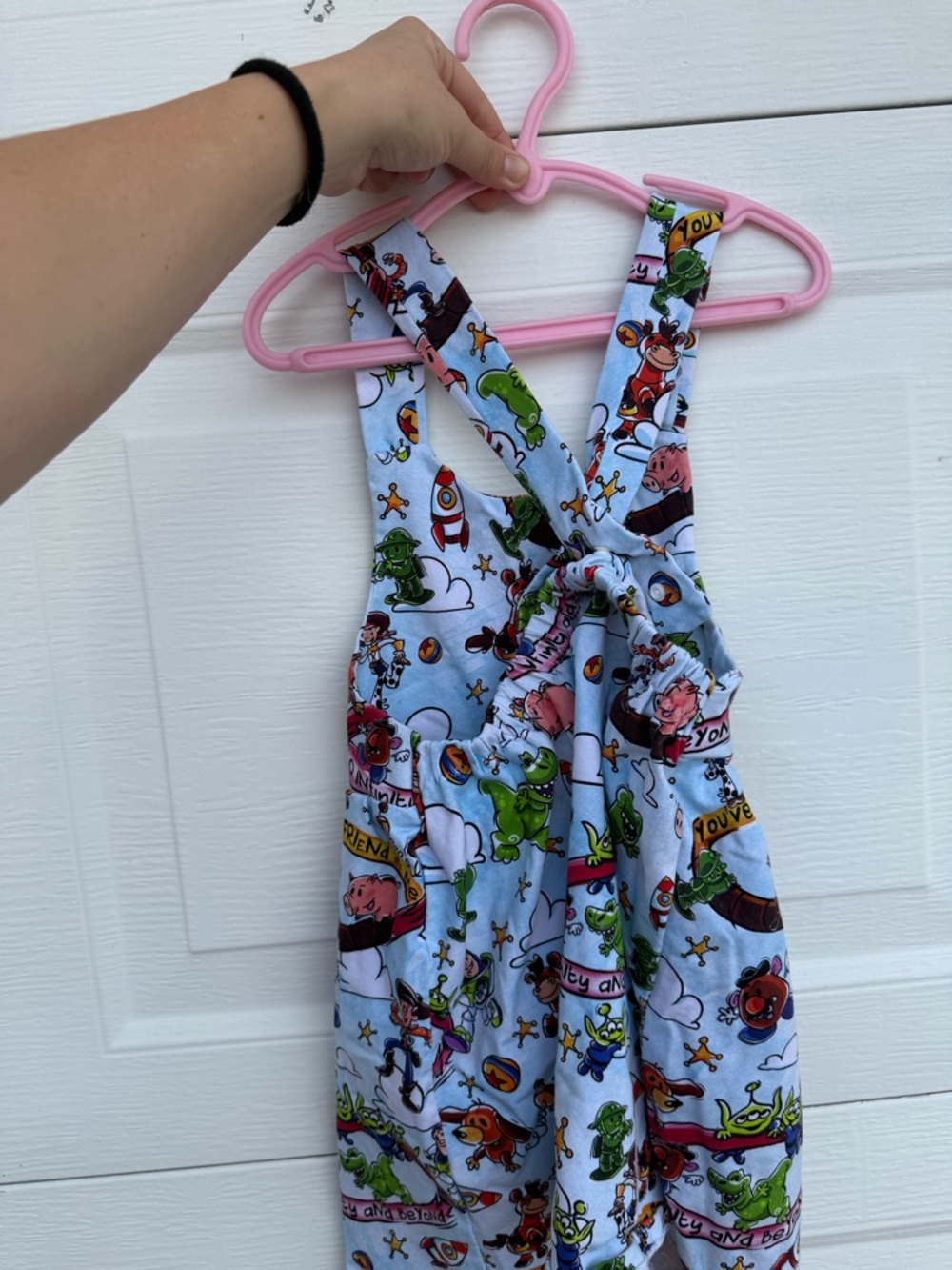 Kids Light Blue Cartoon Print Toy Story Disney Casual Dress